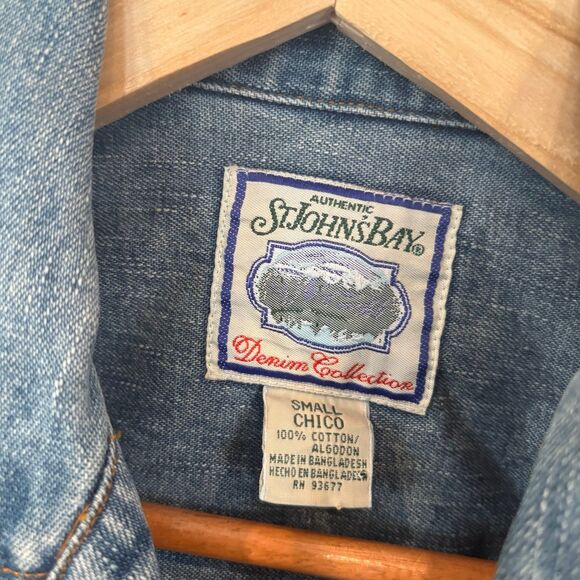 St. John’s Bay Denim Vest Size Small - Picture 5 of 6